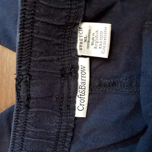 Croft & Barrow Dark Blue Cropped Pants w Elastic Band XL - Picture 5 of 5